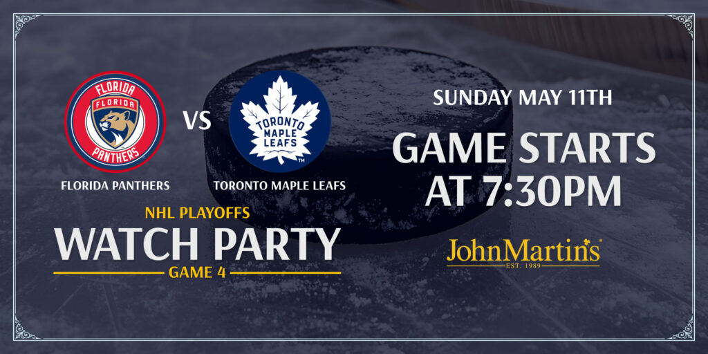 Florida Panthers vs Toronto Maple Leafs Watch Party