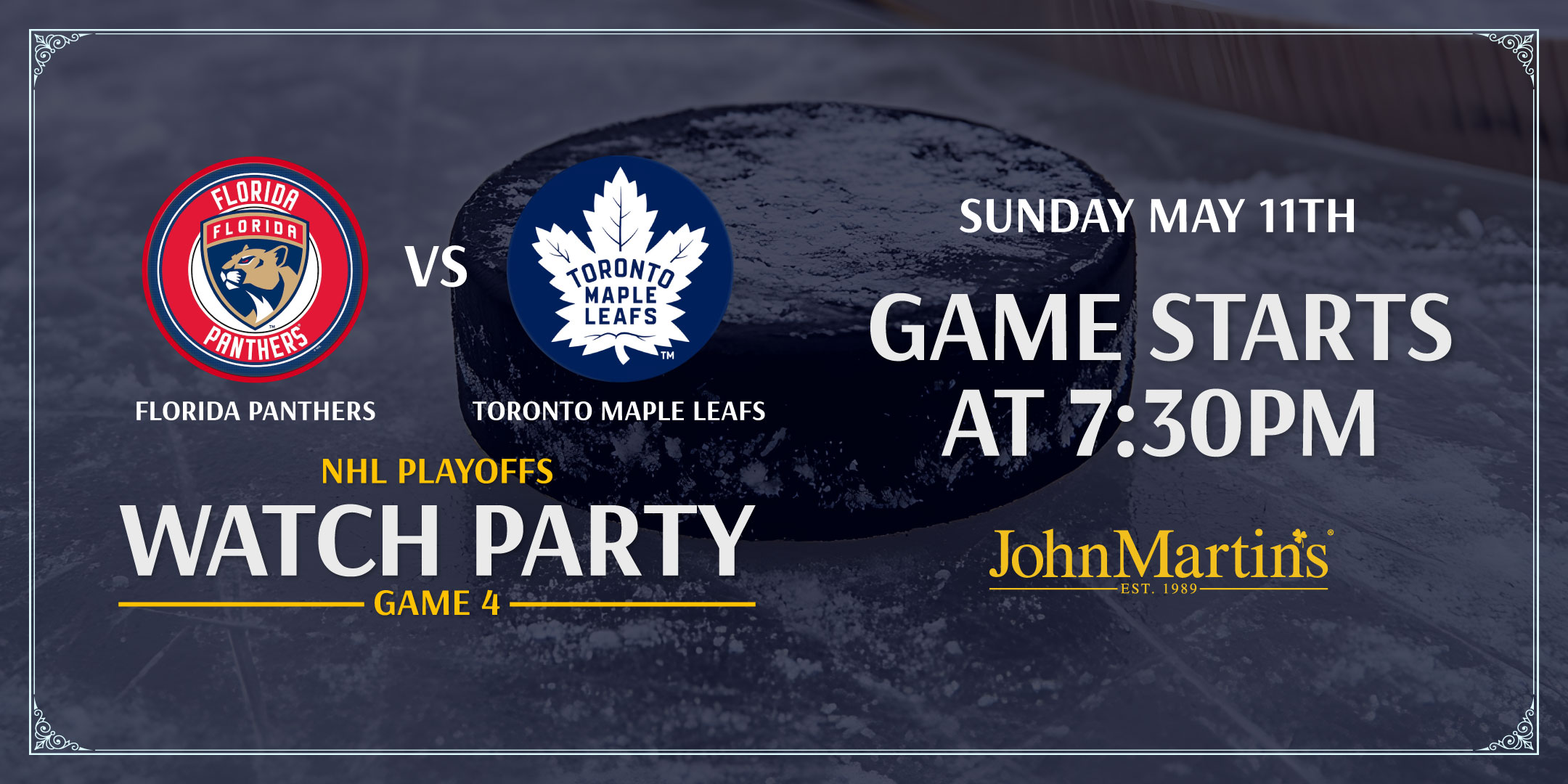 Florida Panthers vs Toronto Maple Leafs Watch Party