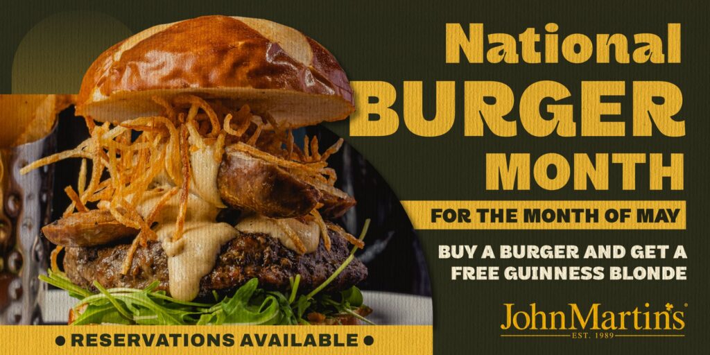 National Burger Month - JohnMartin's National Burger Month