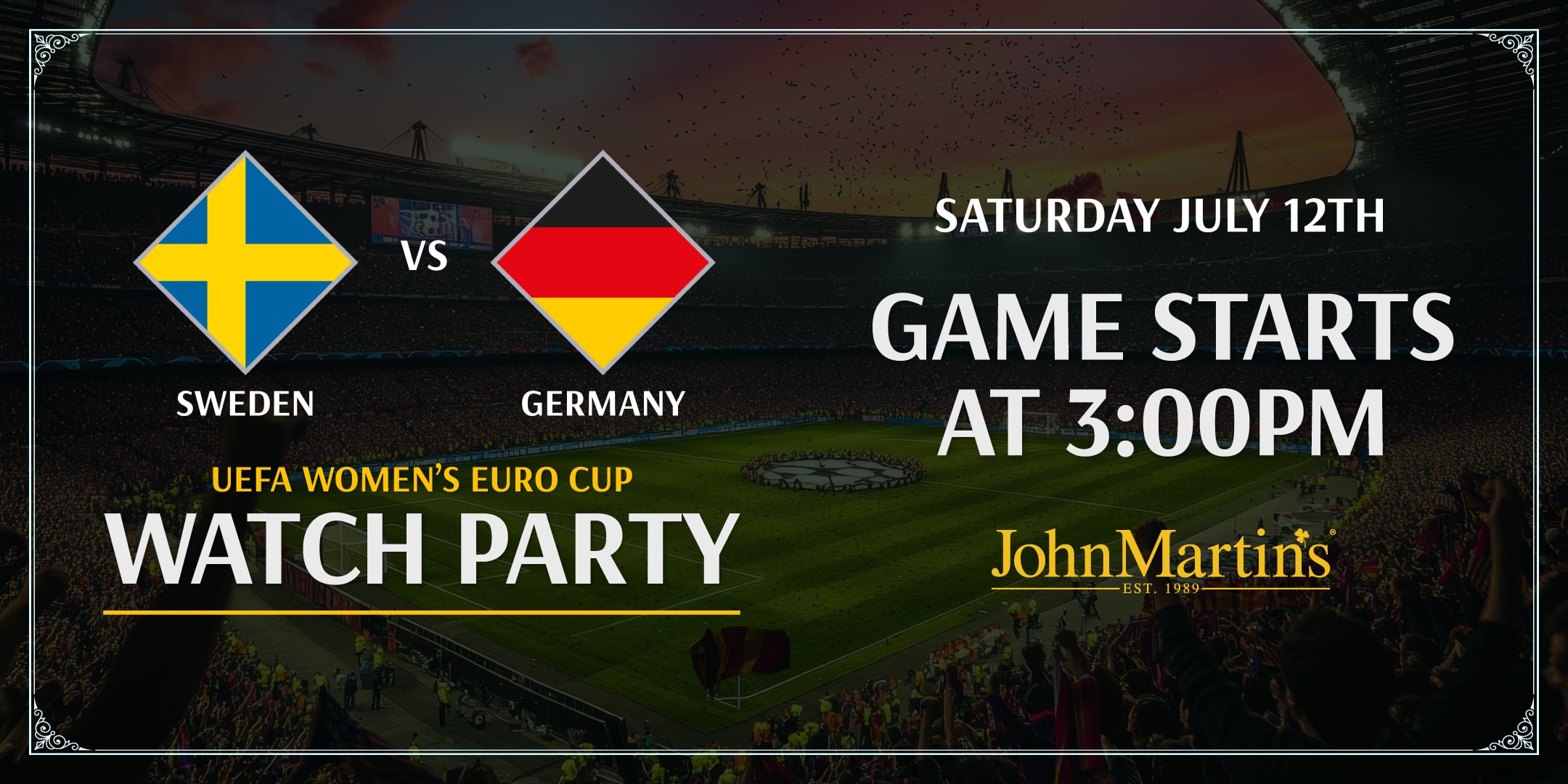 Sweden vs. Germany - UEFA Women’s Euro Cup Watch Party