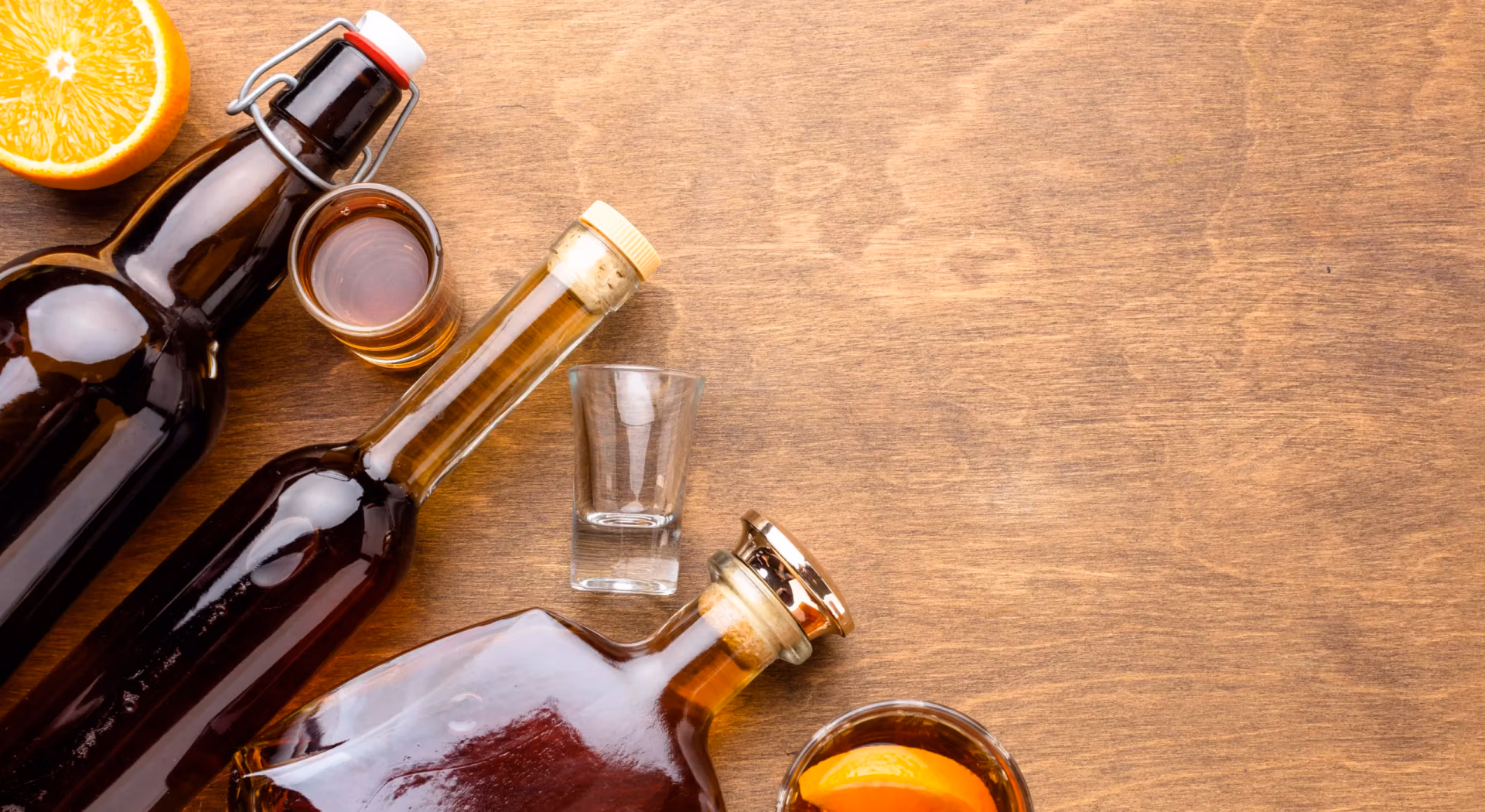 Top view alcohol bottles - JohnMartin's Top view alcohol bottles