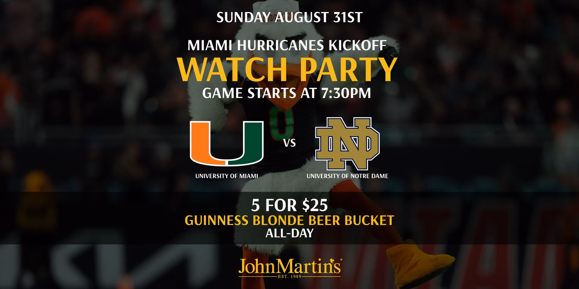 Miami Hurricanes Kickoff Watch Party