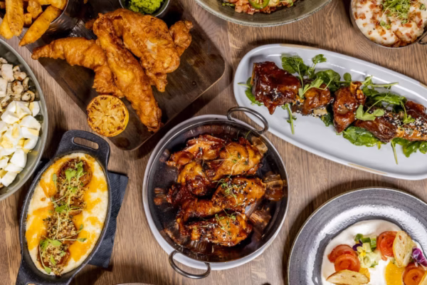 Group shot of menu items at JohnMartin's