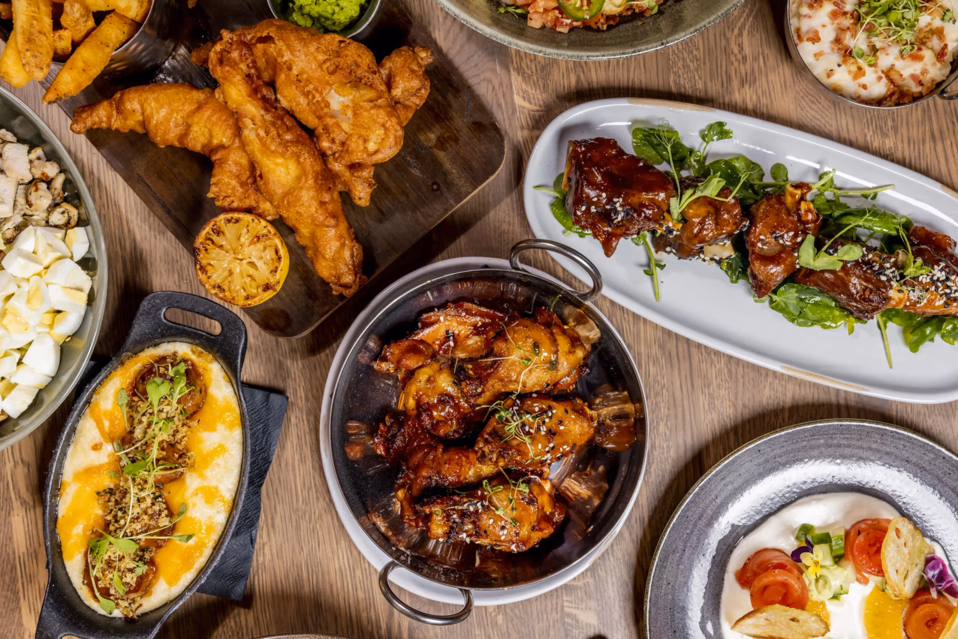 Group shot of menu items at JohnMartin's - JohnMartin's Group shot of menu items at JohnMartin's