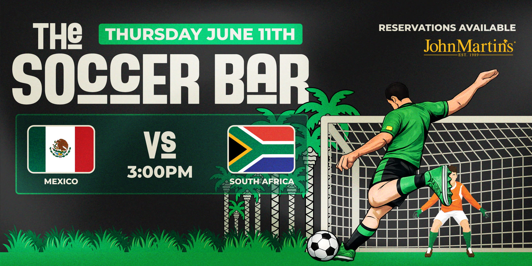 FIFA Mexico vs South Africa event flyer