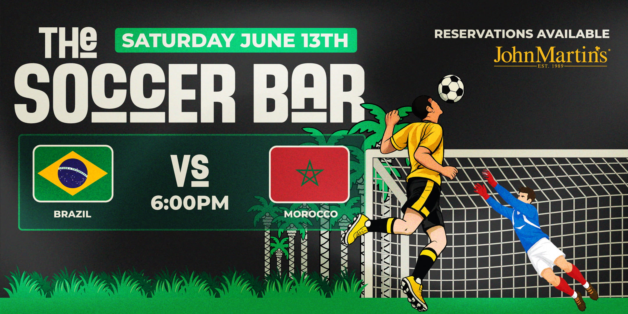 FIFA Brazil vs Morocco event flyer