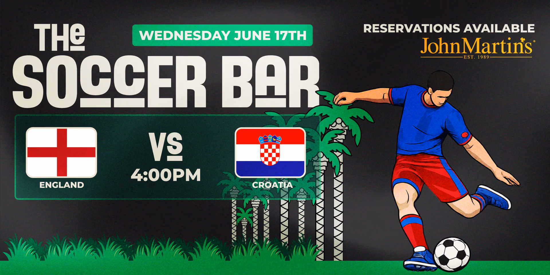 FIFA England vs Croatia event flyer
