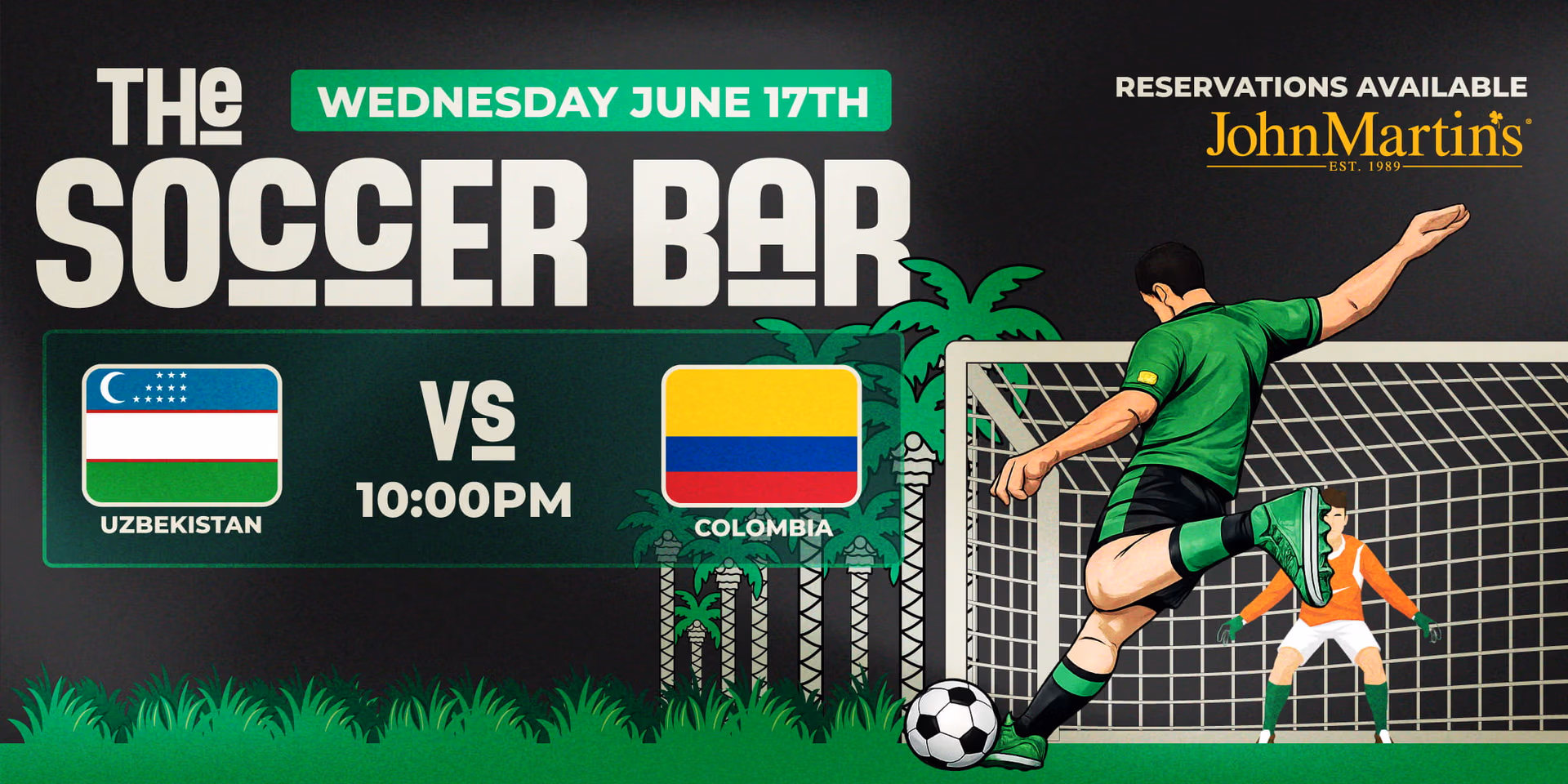 FIFA Uzbekistan vs Colombia event flyer