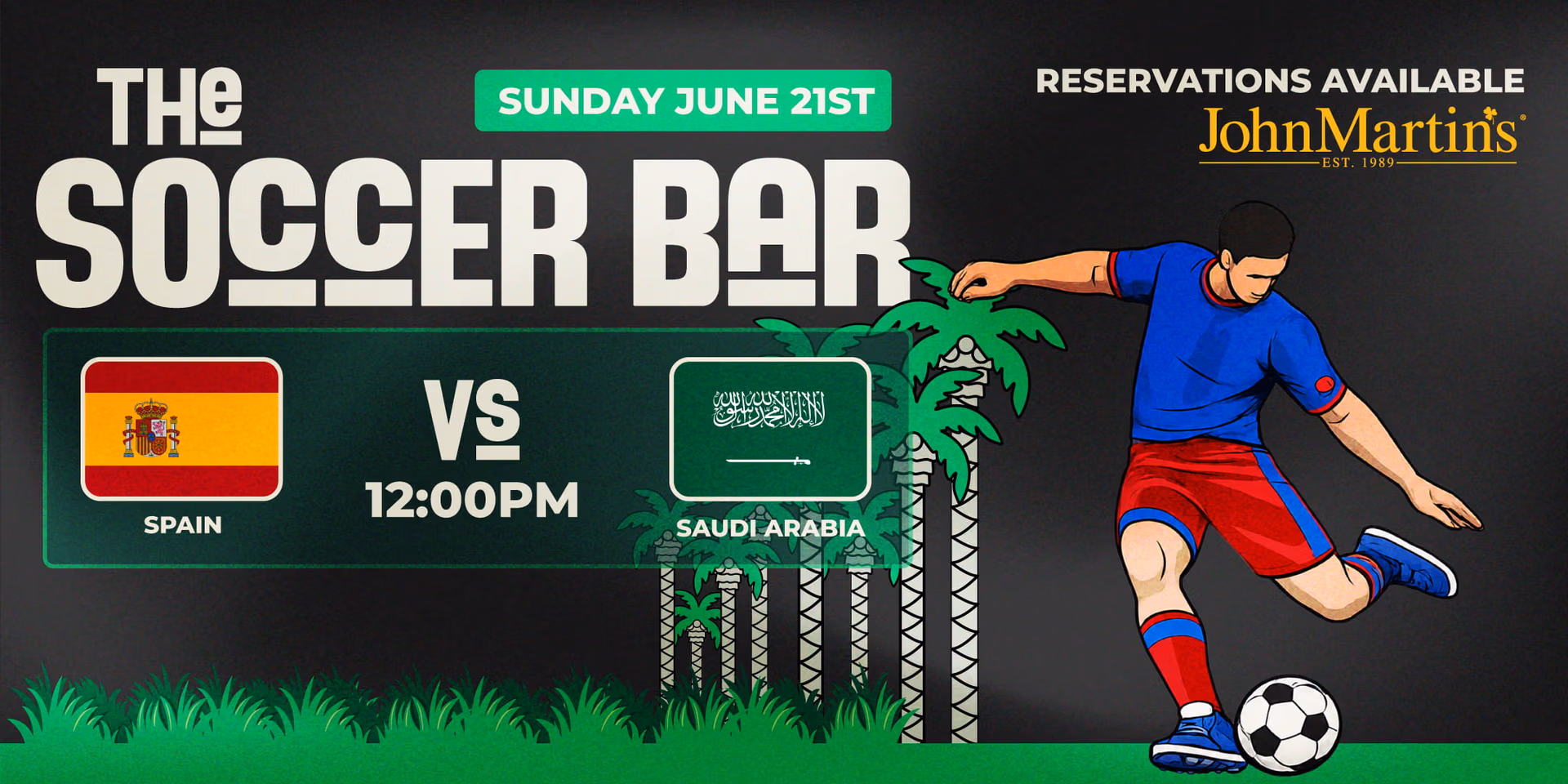 FIFA Spain vs Saudi Arabia event flyer