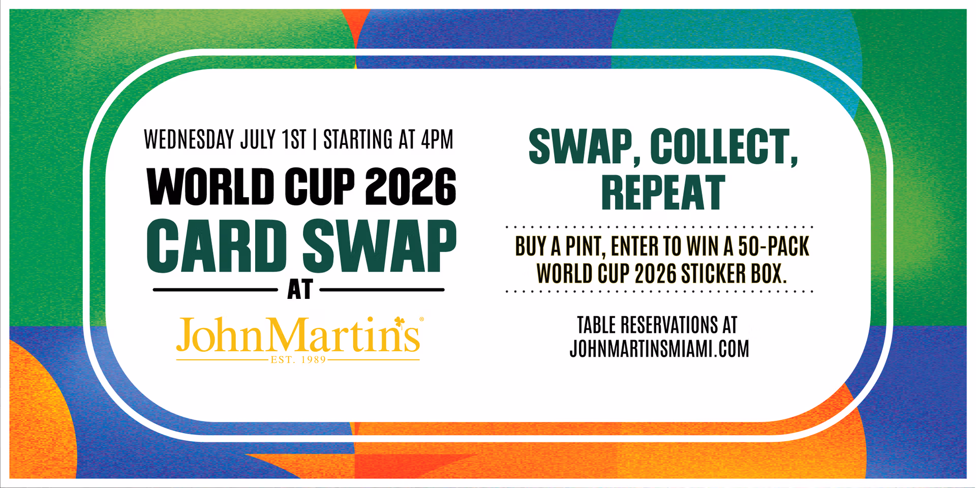 Panini Card Swap event flyer
