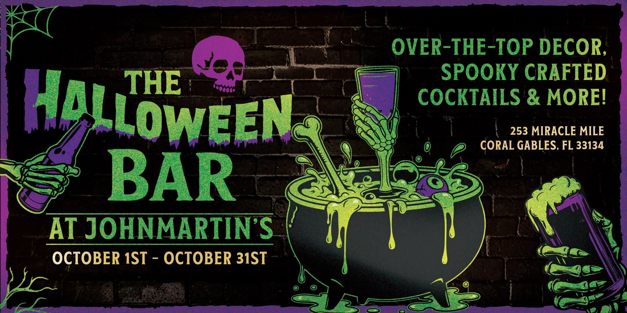 The Halloween Bar PopUp event flyer